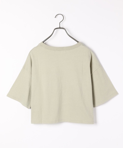 Heather（ヘザー）の「アソートクロップドＴシャツ　948601（Tシャツ/カットソー・レディース・ブラック/グリーン/ホワイト×レッド/ホワイト×ブラック/ブルー/オレンジ/ホワイト×グリーン・FREE）」の9枚目の写真