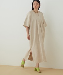 ADAM ET ROPE'（アダムエロペ）の「【アウトレット店舗・WEB限定】コットンリネンカフタンドレス（ワンピース）」