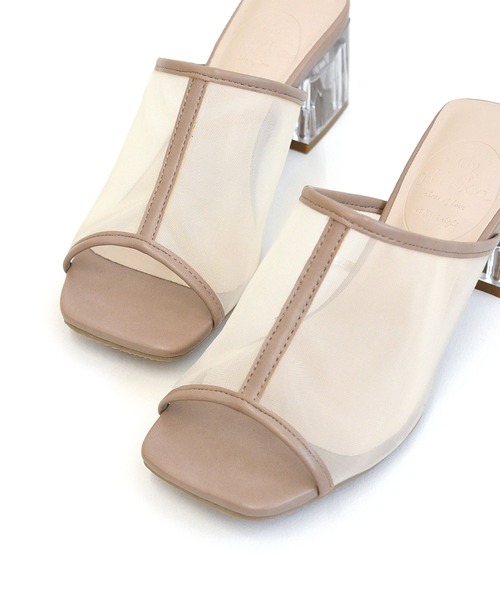 NOFALL（ノーフォール）の「センターパイピングシアークリアヒールサンダル（サンダル・レディース・ブラック/ベージュ/グレー/グレイッシュベージュ/ダークブラウン・LL/SS/M/S/L/3L）」の9枚目の写真