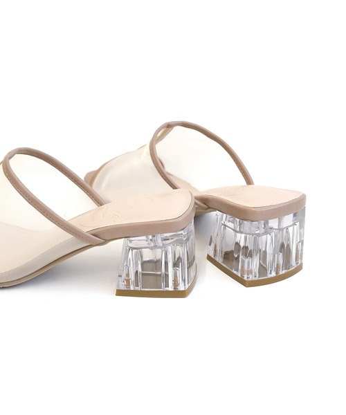 NOFALL（ノーフォール）の「センターパイピングシアークリアヒールサンダル（サンダル・レディース・ブラック/ベージュ/グレー/グレイッシュベージュ/ダークブラウン・LL/SS/M/S/L/3L）」の8枚目の写真