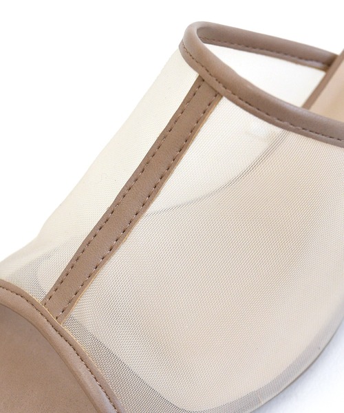 NOFALL（ノーフォール）の「センターパイピングシアークリアヒールサンダル（サンダル・レディース・ブラック/ベージュ/グレー/グレイッシュベージュ/ダークブラウン・LL/SS/M/S/L/3L）」の10枚目の写真