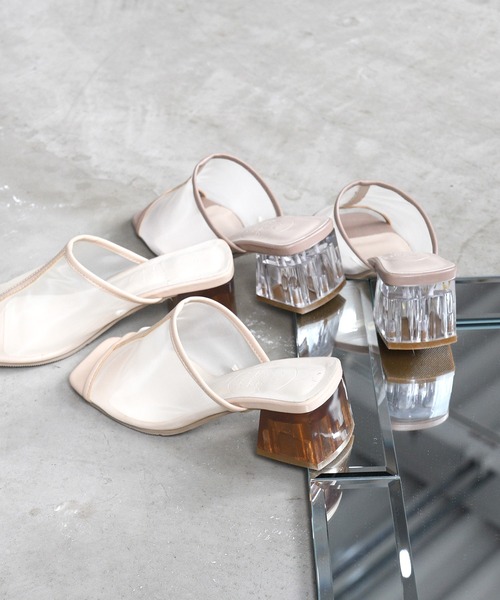 NOFALL（ノーフォール）の「センターパイピングシアークリアヒールサンダル（サンダル・レディース・ブラック/ベージュ/グレー/グレイッシュベージュ/ダークブラウン・LL/SS/M/S/L/3L）」の18枚目の写真