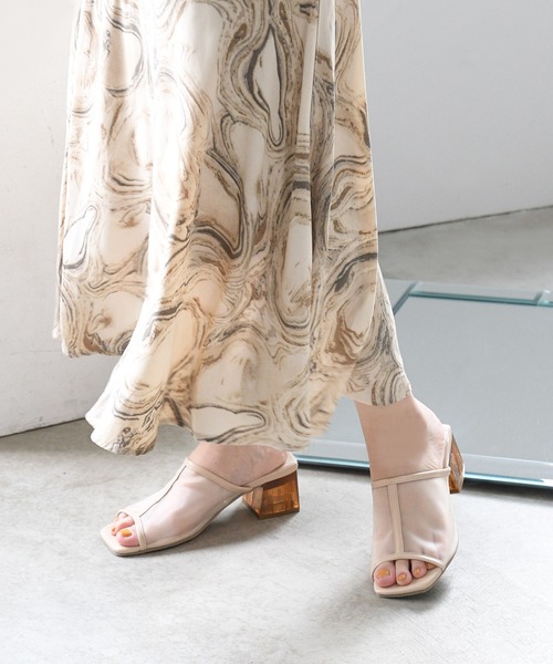 NOFALL（ノーフォール）の「センターパイピングシアークリアヒールサンダル（サンダル・レディース・ブラック/ベージュ/グレー/グレイッシュベージュ/ダークブラウン・LL/SS/M/S/L/3L）」の20枚目の写真