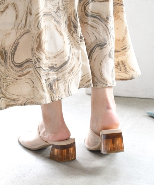 NOFALL（ノーフォール）の「センターパイピングシアークリアヒールサンダル（サンダル・レディース・ブラック/ベージュ/グレー/グレイッシュベージュ/ダークブラウン・LL/SS/M/S/L/3L）」の22枚目の写真