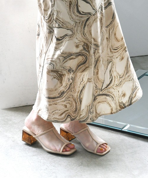 NOFALL（ノーフォール）の「センターパイピングシアークリアヒールサンダル（サンダル・レディース・ブラック/ベージュ/グレー/グレイッシュベージュ/ダークブラウン・LL/SS/M/S/L/3L）」の21枚目の写真