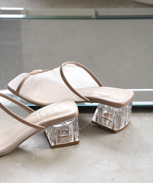 NOFALL（ノーフォール）の「センターパイピングシアークリアヒールサンダル（サンダル・レディース・ブラック/ベージュ/グレー/グレイッシュベージュ/ダークブラウン・LL/SS/M/S/L/3L）」の14枚目の写真