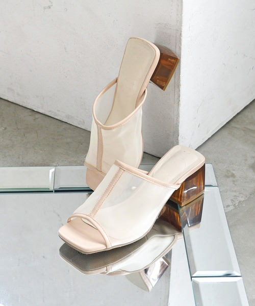 NOFALL（ノーフォール）の「センターパイピングシアークリアヒールサンダル（サンダル・レディース・ブラック/ベージュ/グレー/グレイッシュベージュ/ダークブラウン・LL/SS/M/S/L/3L）」の15枚目の写真