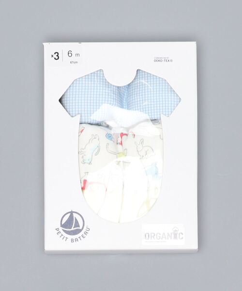 PETIT BATEAU(プチバトー)の「半袖ボディ3枚組(その他アンダーウェア/インナー・キッズ・その他・12MONTH/24MONTH/6MONTH/18MONTH)」の2枚目の写真