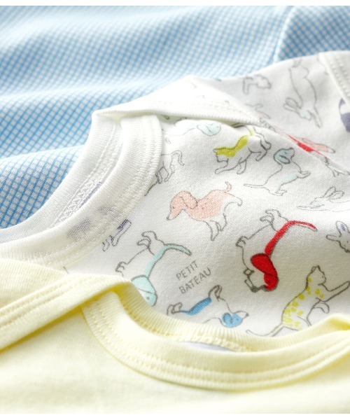 PETIT BATEAU(プチバトー)の「半袖ボディ3枚組(その他アンダーウェア/インナー・キッズ・その他・12MONTH/24MONTH/6MONTH/18MONTH)」の3枚目の写真