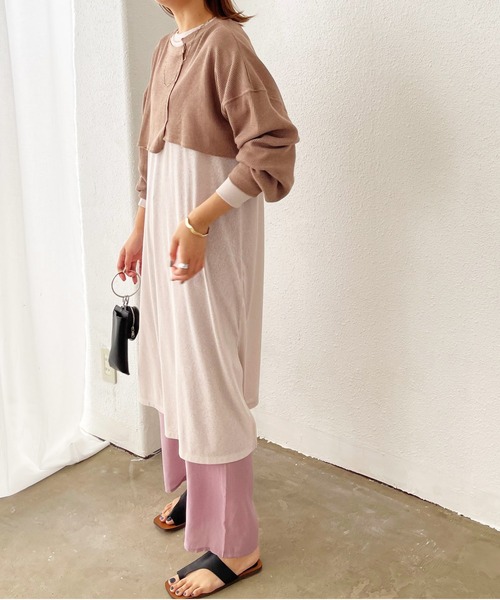 Shelly island(シェリーアイランド)の「サーマルショートアシメプルオーバー(Tシャツ/カットソー・レディース・ベージュ/グリーン/モカ・FREE)」の18枚目の写真