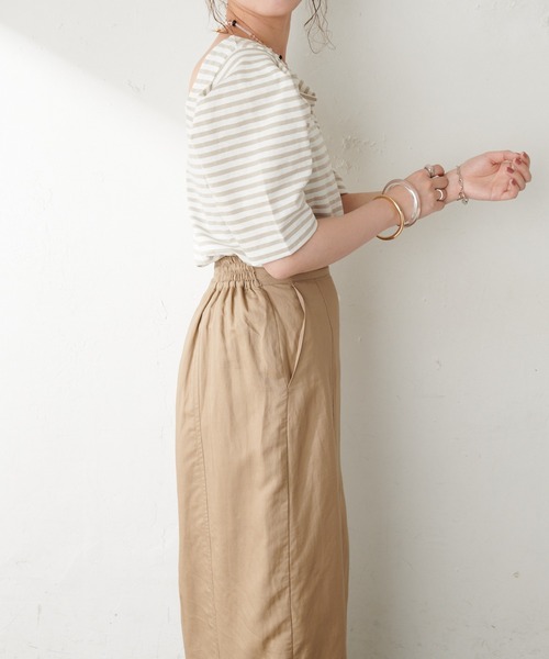 DISCOAT（ディスコート）の「パワショルボーダープルオーバー（Tシャツ/カットソー・レディース・ライトグレー/ブラック/ベビーピンク/ブルー・FREE）」の13枚目の写真