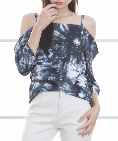 Newlyme(ニューリーミー)の「オーバーサイズキャミTシャツ(Tシャツ/カットソー・レディース・ホワイト/オレンジ/ブラック×ホワイト/グリーン/ブラック/ブルー・MEDIUM/X-LARGE/LARGE)」の1枚目の写真
