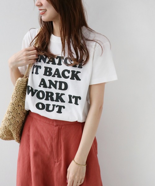 JOURNAL STANDARD relume（ジャーナルスタンダード　レリューム）の「ロゴプリント クルーネック TEE◆（Tシャツ/カットソー・レディース・ホワイト/ブラック/グリーン・FREE）」の2枚目の写真