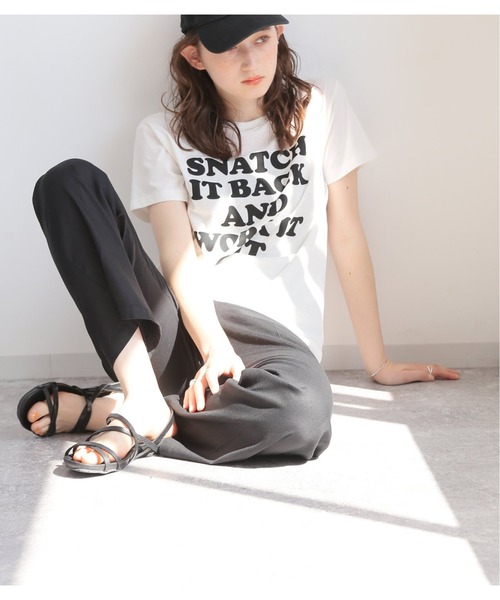 JOURNAL STANDARD relume（ジャーナルスタンダード　レリューム）の「ロゴプリント クルーネック TEE◆（Tシャツ/カットソー・レディース・ホワイト/ブラック/グリーン・FREE）」の9枚目の写真