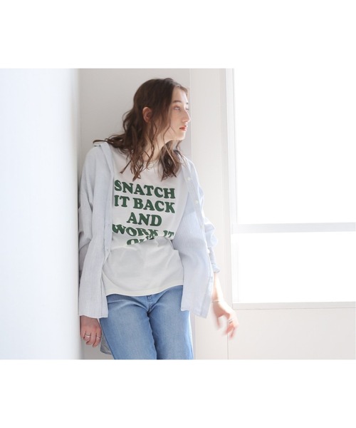 JOURNAL STANDARD relume（ジャーナルスタンダード　レリューム）の「ロゴプリント クルーネック TEE◆（Tシャツ/カットソー・レディース・ホワイト/ブラック/グリーン・FREE）」の17枚目の写真