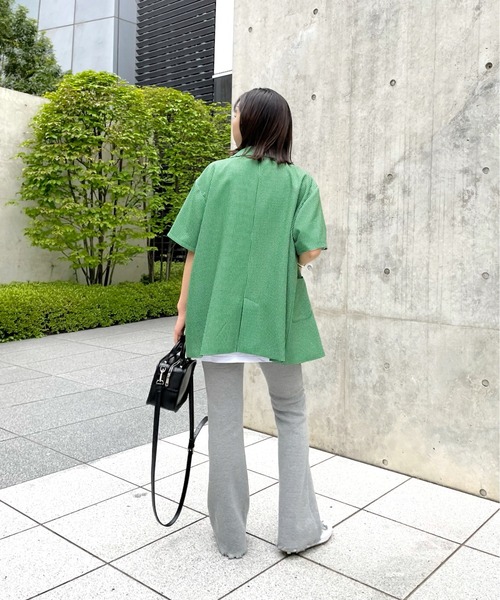 WHO'S WHO gallery（フーズフーギャラリー）の「シェパードチェックジャケット（テーラードジャケット・レディース・オレンジ/グリーン・FREE）」の20枚目の写真