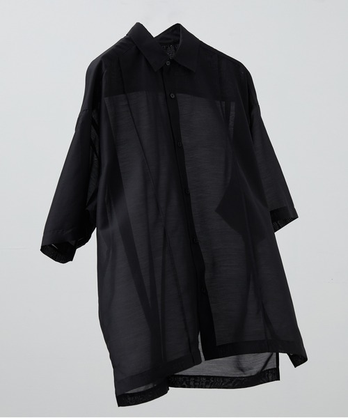 JUNRED（ジュンレッド）の「ピンタックシアーシャツ（シャツ/ブラウス・メンズ・ブラック/サックスブルー/グリーン・M/L）」の2枚目の写真