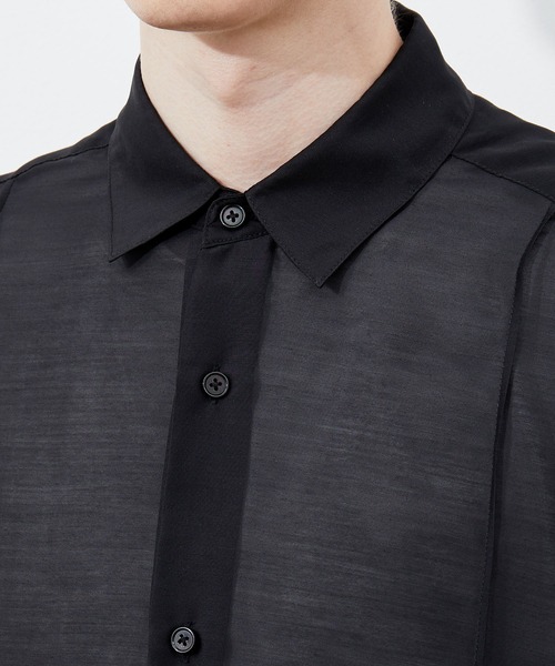 JUNRED（ジュンレッド）の「ピンタックシアーシャツ（シャツ/ブラウス・メンズ・ブラック/サックスブルー/グリーン・M/L）」の20枚目の写真