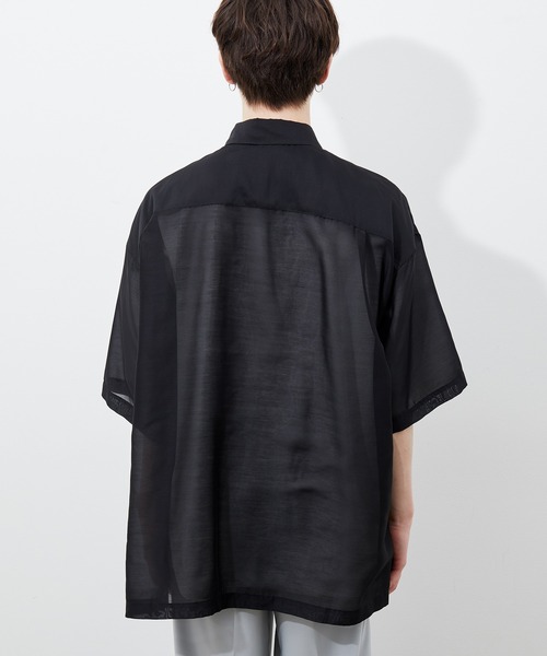 JUNRED（ジュンレッド）の「ピンタックシアーシャツ（シャツ/ブラウス・メンズ・ブラック/サックスブルー/グリーン・M/L）」の17枚目の写真