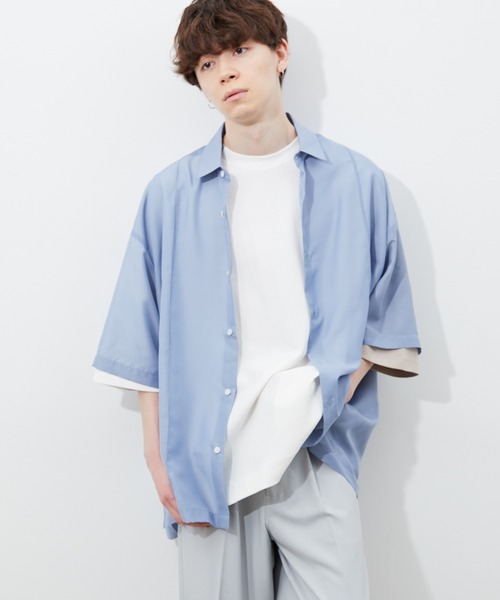 JUNRED（ジュンレッド）の「ピンタックシアーシャツ（シャツ/ブラウス・メンズ・ブラック/サックスブルー/グリーン・M/L）」の21枚目の写真