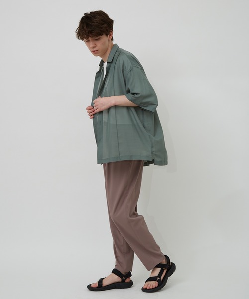 JUNRED（ジュンレッド）の「ピンタックシアーシャツ（シャツ/ブラウス・メンズ・ブラック/サックスブルー/グリーン・M/L）」の16枚目の写真