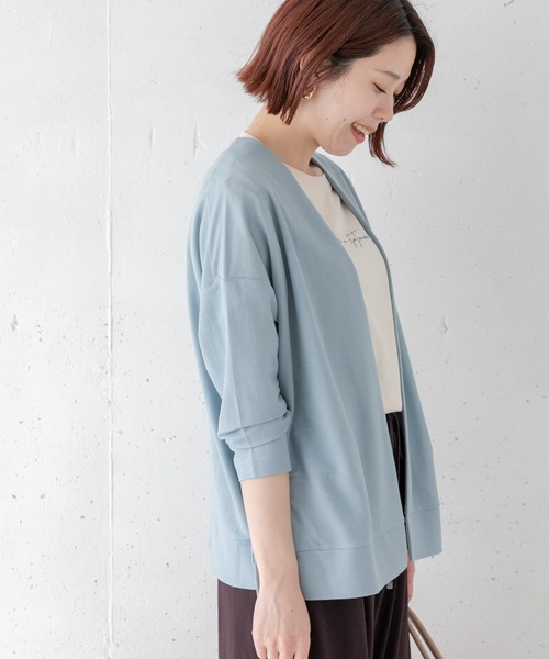 URBAN RESEARCH Sonny Label(アーバンリサーチサニーレーベル)の「〈接触冷感〉 UVカットカノコカーディガン(カーディガン/ボレロ・レディース・グレー系その他/ブルー系その他/ネイビー・FREE)」の4枚目の写真