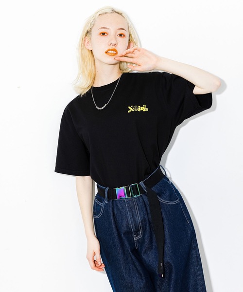X-girl（エックスガール）の「SUNFLOWER LOGO S/S TEE（Tシャツ/カットソー・レディース・ホワイト/イエロー/グリーン/ブラック・M/XL/L/S）」の15枚目の写真