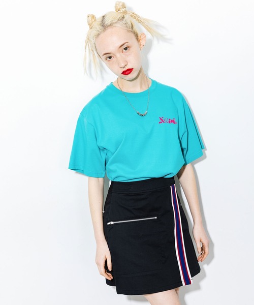 X-girl（エックスガール）の「SUNFLOWER LOGO S/S TEE（Tシャツ/カットソー・レディース・ホワイト/イエロー/グリーン/ブラック・M/XL/L/S）」の20枚目の写真