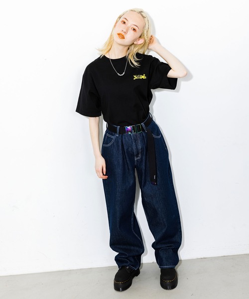 X-girl（エックスガール）の「SUNFLOWER LOGO S/S TEE（Tシャツ/カットソー・レディース・ホワイト/イエロー/グリーン/ブラック・M/XL/L/S）」の12枚目の写真
