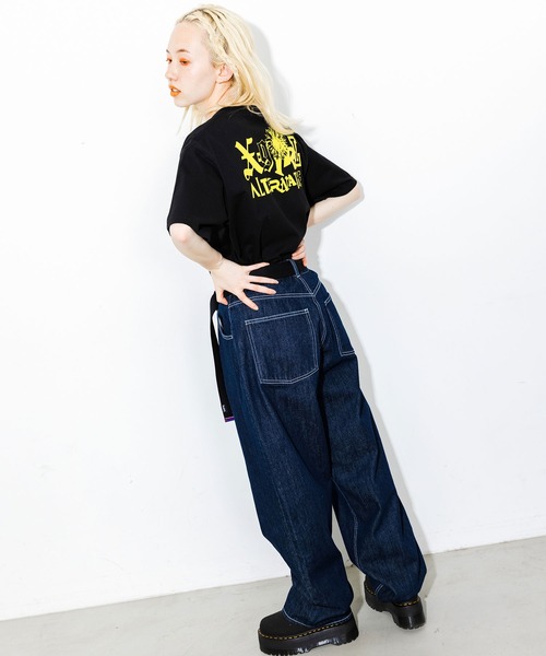 X-girl（エックスガール）の「SUNFLOWER LOGO S/S TEE（Tシャツ/カットソー・レディース・ホワイト/イエロー/グリーン/ブラック・M/XL/L/S）」の16枚目の写真