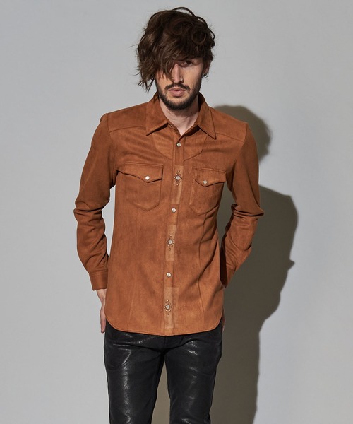 NO ID.（ノーアイディ）の「フェイクスエードウエスタンSH（シャツ