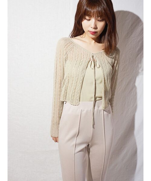 MERCURYDUO（マーキュリーデュオ）の「カットフレアイージーパンツ（その他パンツ・レディース・ラベンダー/ベージュ/グリーン・MEDIUM/SMALL）」の6枚目の写真