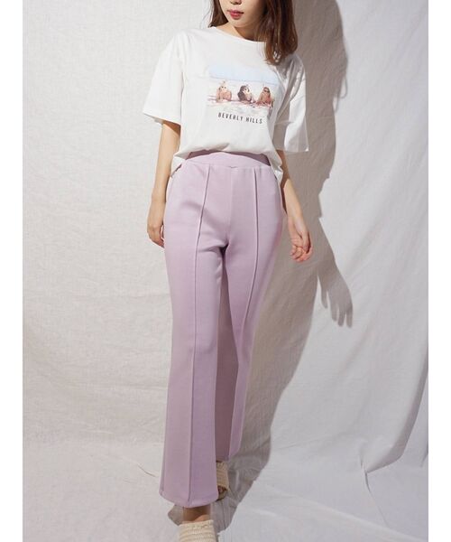 MERCURYDUO（マーキュリーデュオ）の「カットフレアイージーパンツ（その他パンツ・レディース・ラベンダー/ベージュ/グリーン・MEDIUM/SMALL）」の13枚目の写真