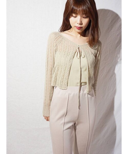 MERCURYDUO（マーキュリーデュオ）の「カットフレアイージーパンツ（その他パンツ・レディース・ラベンダー/ベージュ/グリーン・MEDIUM/SMALL）」の16枚目の写真