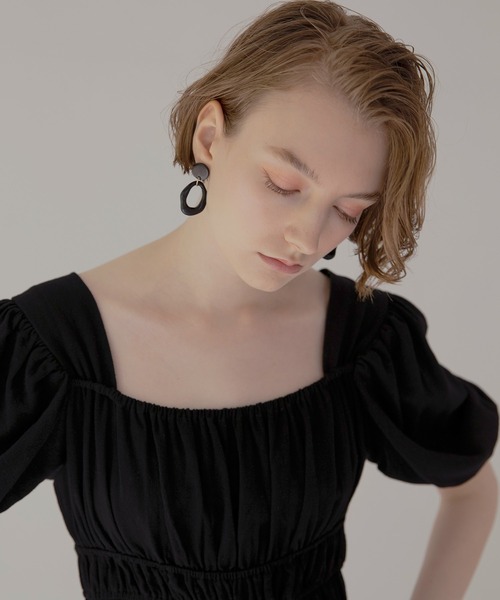 MIELI INVARIANT（ミエリインヴァリアント）の「Tear Oval Pierce（ピアス（両耳用）・レディース・ブラック・FREE）」の10枚目の写真