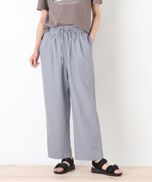 SHOO・LA・RUE（シューラルー）の「◆麻混合イージーワイドパンツ（その他パンツ・レディース・ブラック/ブルー/ライトベージュ・00）」の3枚目の写真