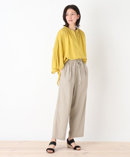 SHOO・LA・RUE（シューラルー）の「◆麻混合イージーワイドパンツ（その他パンツ・レディース・ブラック/ブルー/ライトベージュ・00）」の11枚目の写真