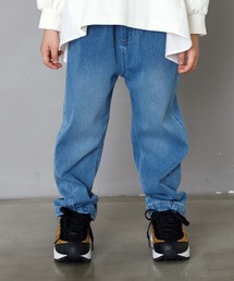 MAKE YOUR DAY | ルーズテーパードデニムニットパンツ■80～140cm(デニムパンツ)