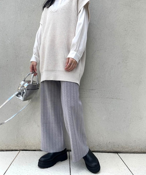 ＪＵＧＬＡＮＳ（ユグランス）の「☆ JQ編みニットパンツ（その他パンツ・レディース・ラベンダー/ブラック/ブラウン・FREE）」の13枚目の写真