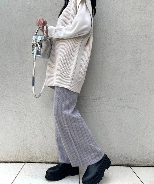 ＪＵＧＬＡＮＳ（ユグランス）の「☆ JQ編みニットパンツ（その他パンツ・レディース・ラベンダー/ブラック/ブラウン・FREE）」の12枚目の写真