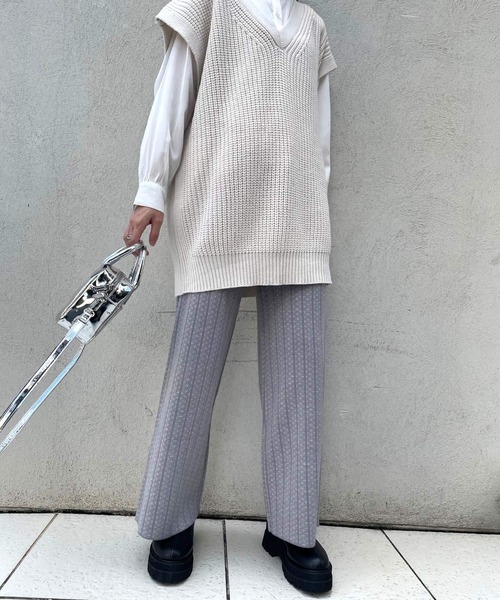 ＪＵＧＬＡＮＳ（ユグランス）の「☆ JQ編みニットパンツ（その他パンツ・レディース・ラベンダー/ブラック/ブラウン・FREE）」の11枚目の写真