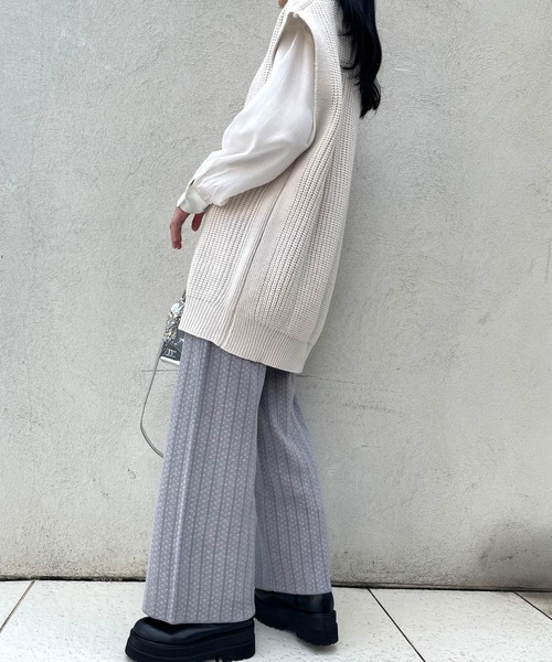 ＪＵＧＬＡＮＳ（ユグランス）の「☆ JQ編みニットパンツ（その他パンツ・レディース・ラベンダー/ブラック/ブラウン・FREE）」の9枚目の写真