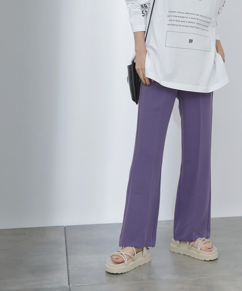 COLONY 2139(コロニートゥーワンスリーナイン)の「ストレッチイージーケアパンツ(フレア)(その他パンツ・レディース・ブラック/パープル/グリーン・SMALL/MEDIUM/LARGE)」の1枚目の写真