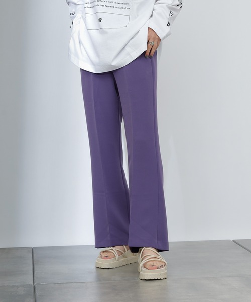 COLONY 2139(コロニートゥーワンスリーナイン)の「ストレッチイージーケアパンツ(フレア)(その他パンツ・レディース・ブラック/パープル/グリーン・SMALL/MEDIUM/LARGE)」の11枚目の写真