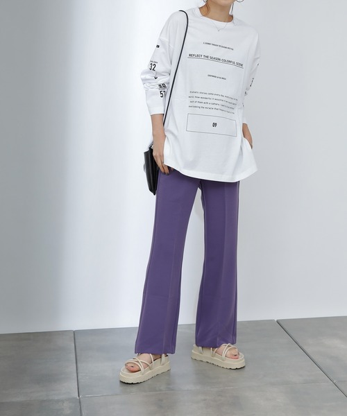 COLONY 2139(コロニートゥーワンスリーナイン)の「ストレッチイージーケアパンツ(フレア)(その他パンツ・レディース・ブラック/パープル/グリーン・SMALL/MEDIUM/LARGE)」の19枚目の写真