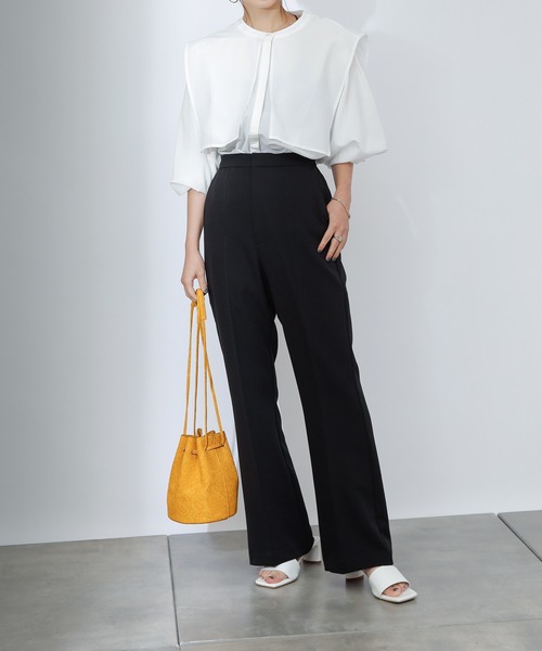 COLONY 2139(コロニートゥーワンスリーナイン)の「ストレッチイージーケアパンツ(フレア)(その他パンツ・レディース・ブラック/パープル/グリーン・SMALL/MEDIUM/LARGE)」の4枚目の写真