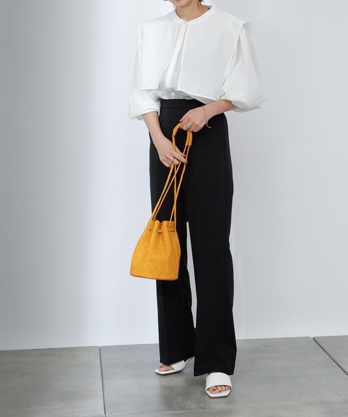 COLONY 2139(コロニートゥーワンスリーナイン)の「ストレッチイージーケアパンツ(フレア)(その他パンツ・レディース・ブラック/パープル/グリーン・SMALL/MEDIUM/LARGE)」の7枚目の写真