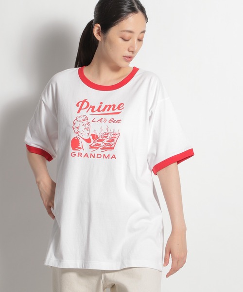 niko and...(ニコアンド)の「【Prime Pizza(プライムピザ)】コラボTシャツ(Tシャツ/カットソー・レディース・レッド・FREE)」の8枚目の写真