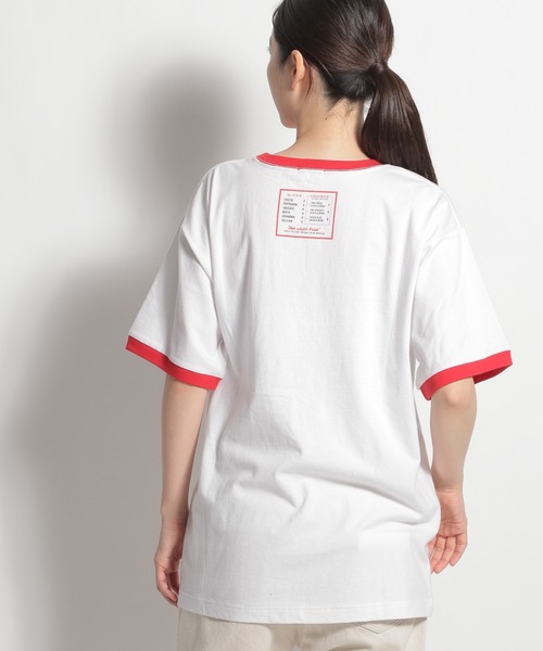 niko and...(ニコアンド)の「【Prime Pizza(プライムピザ)】コラボTシャツ(Tシャツ/カットソー・レディース・レッド・FREE)」の4枚目の写真