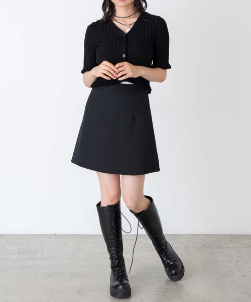 WEGO（ウィゴー）の「WEGO/フリルニットコンパクトカーディガン（カーディガン/ボレロ・レディース・ブラック/ライトパープル/オレンジ・FREE）」の20枚目の写真